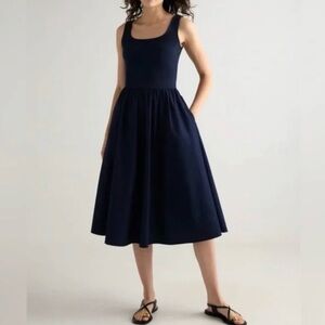 Quince Cotton Mixed Media Tank Dress